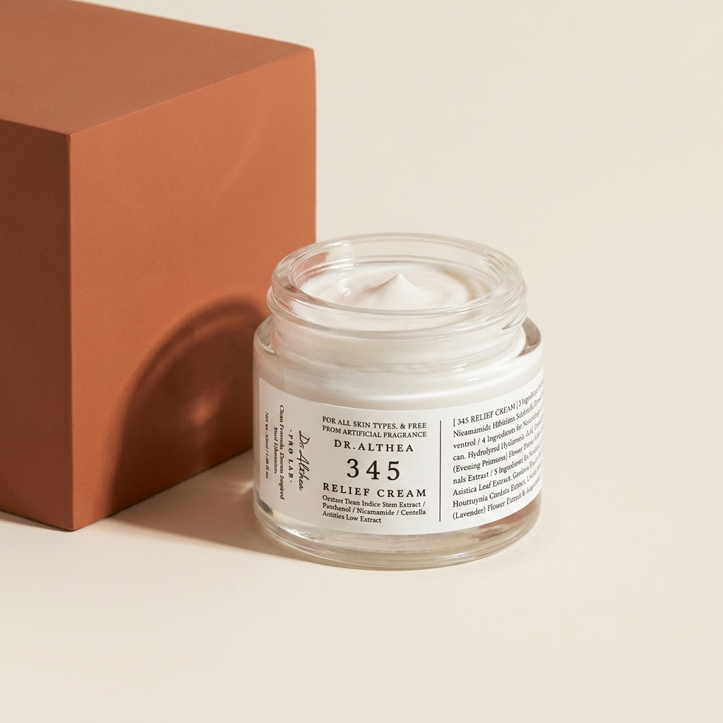 Ekka Beauty Dr. Althea 345 Relief Cream, terracotta editorial shot