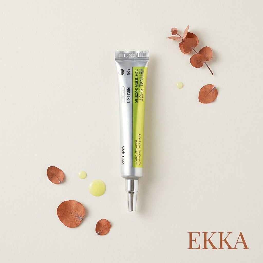 Ekka Beauty Celimax Retinal, flat lay with EKKA wordmark
